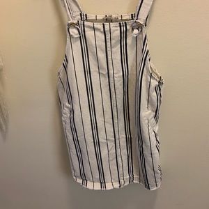 Striped overall dress
